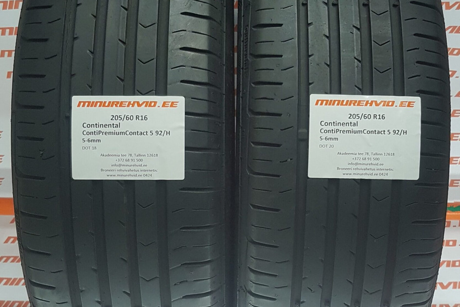 Kasutatud suverehv 205/60R16 Continental ContiPremiumContact 5 92/H