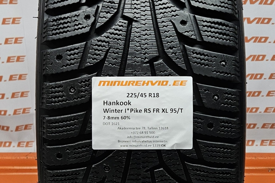 Used studded tire 225/45R18 Hankook Winter I*Pike RS FR XL 95/T