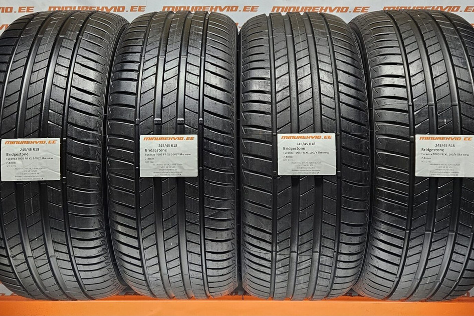 Used summer tire 245/45R18 Bridgestone Turanza T005 FR XL 100/Y like new 2722/2