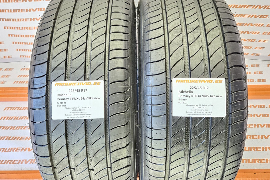 Подержанный летняя шина 225/45R17 Michelin Primacy 4 FR XL 94/V like new 3921