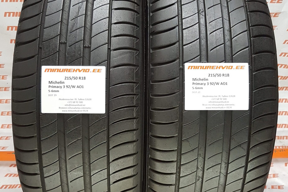 Kasutatud suverehv 215/50R18 Michelin Primacy 3 92/W AO1