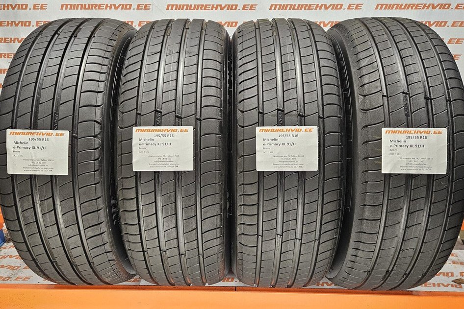 Подержанный летняя шина 195/55R16 Michelin e-Primacy XL 91/H 1322