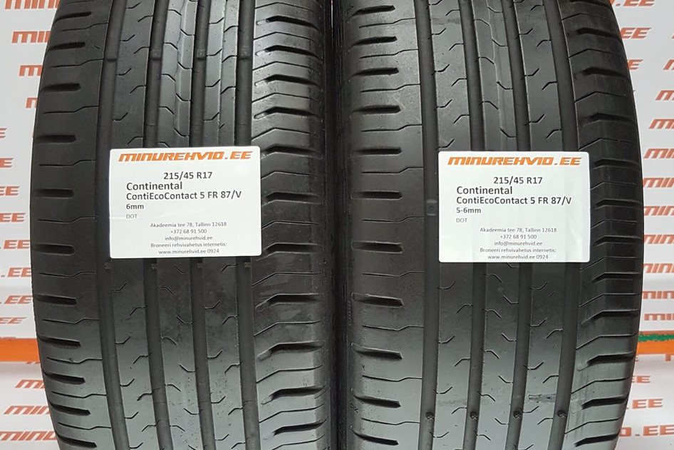 Used summer tire 215/45R17 Continental ContiEcoContact 5 FR 87/V 2023