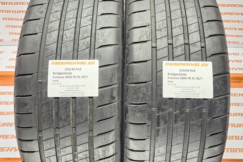 Kasutatud suverehv 225/40R18 Bridgestone Potenza S005 FR XL 92/Y