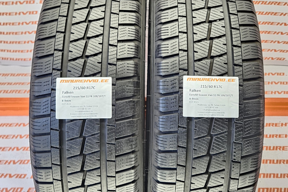 Used studless winter tire 215/60R17 Falken EuroAll Season Van 11 FR 109/107/T 2x2623 2x4523