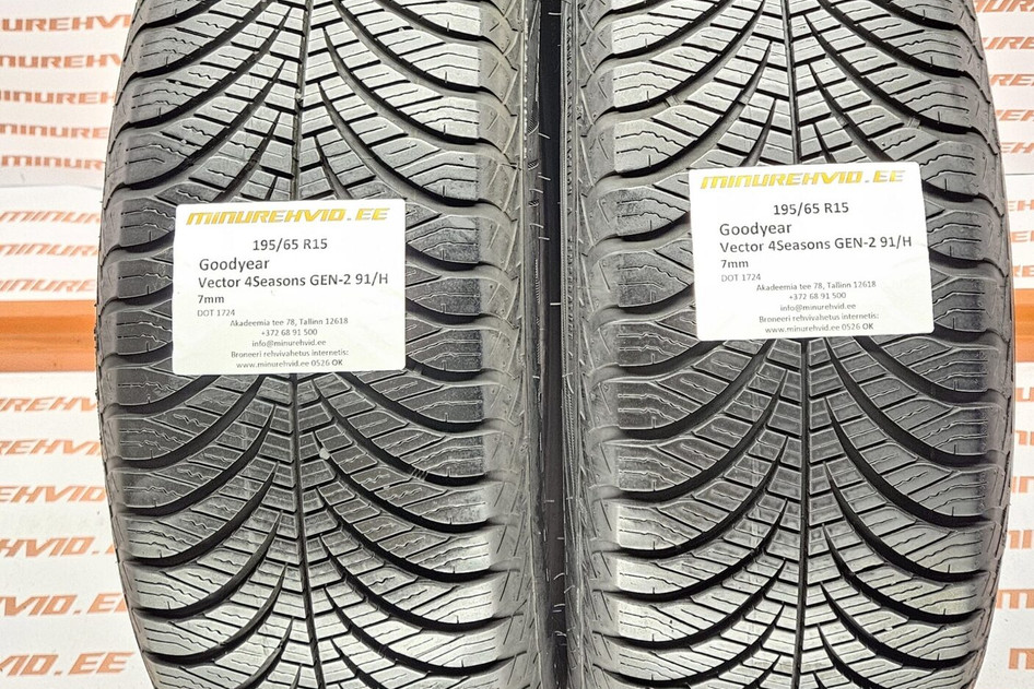 Kasutatud lamellrehv 195/65R15 GoodYear Vector 4Seasons GEN-2 91/H