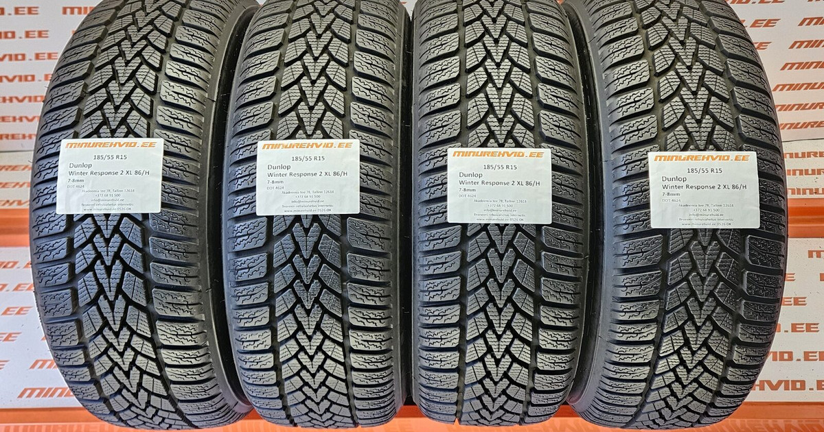 Подержанный нешипованная шина 185/55R15 Dunlop Winter Response 2 XL