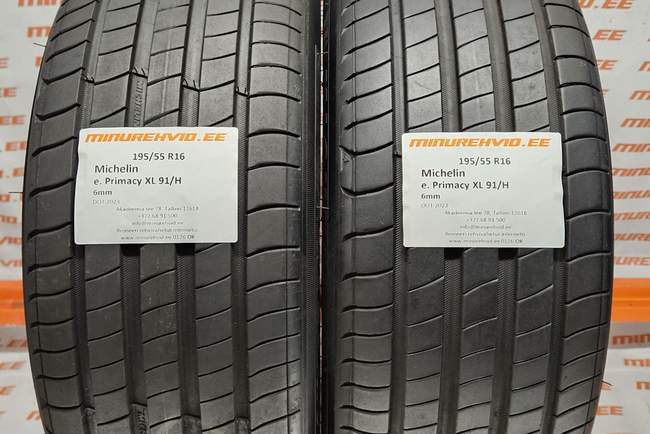 Used summer tire 195/55R16 Michelin e. Primacy XL 91/H