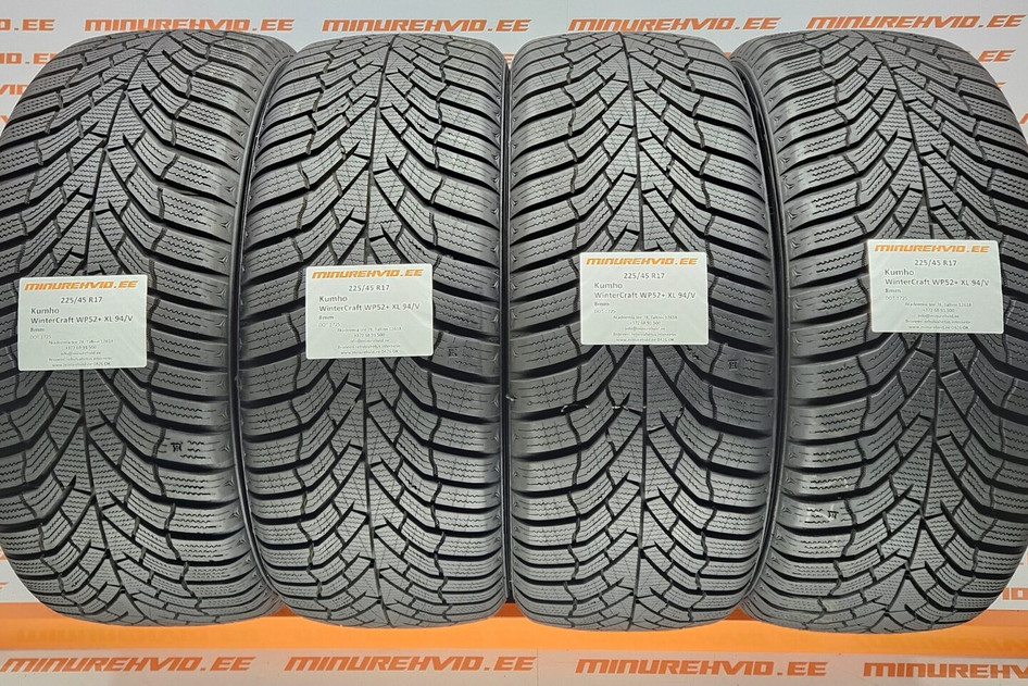 Подержанный нешипованная шина 225/45R17 Kumho WinterCraft WP52+ XL 94/V