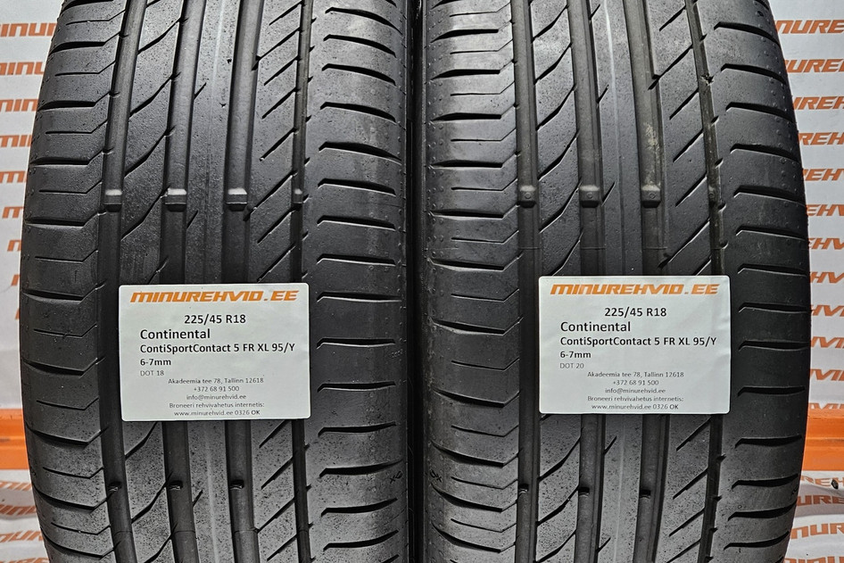 Kasutatud suverehv 225/45R18 Continental ContiSportContact 5 FR XL 95/Y 1820