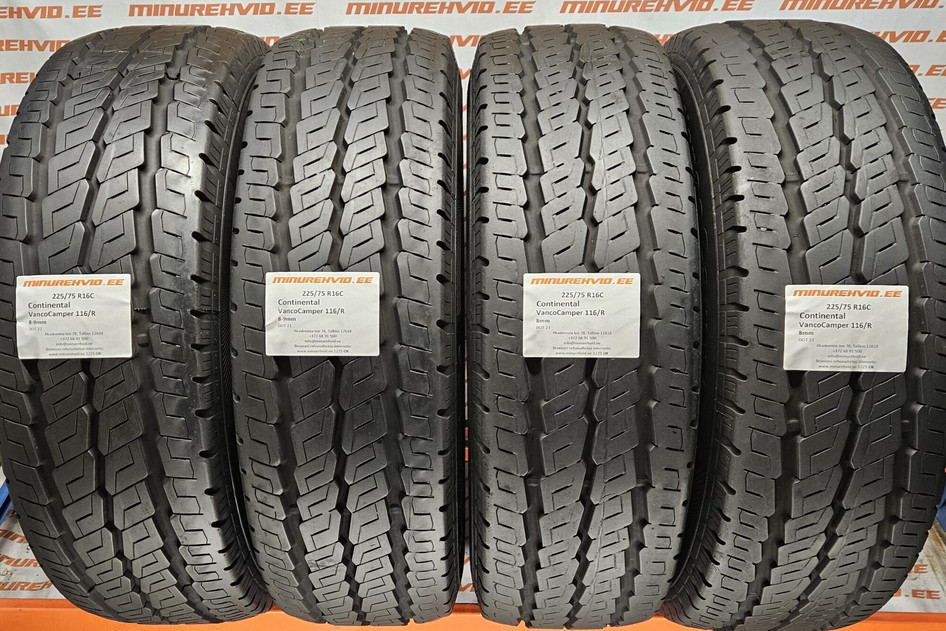 Naudota summer tire 225/75R16 Continental VancoCamper 116/R