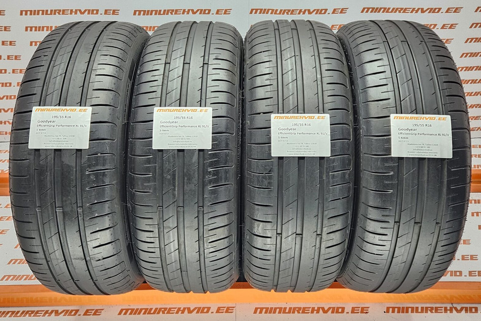 Used summer tire 195/55R16 GoodYear EfficientGrip Performance XL 91/V