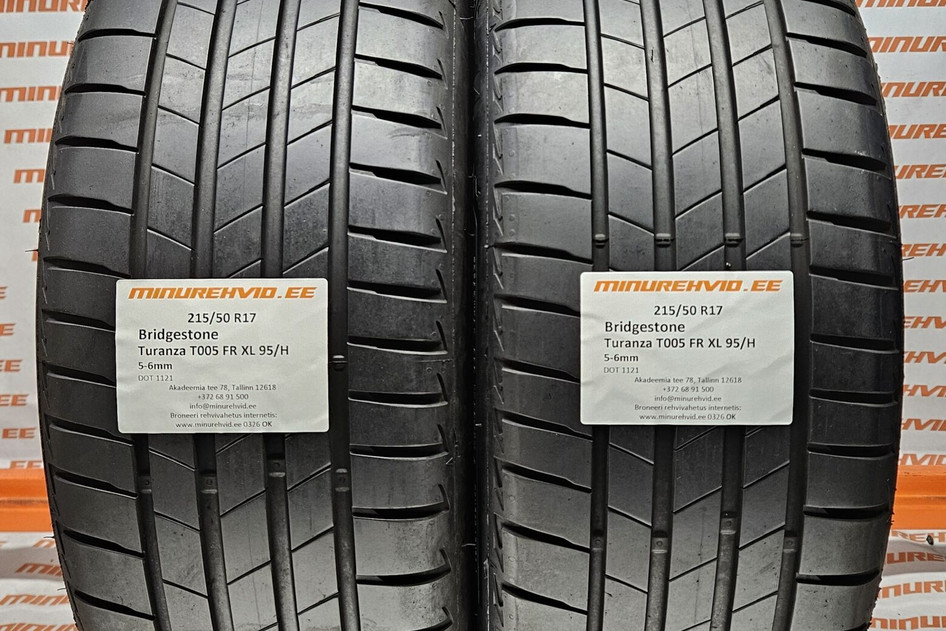Kasutatud suverehv 215/50R17 Bridgestone Turanza T005 FR XL 95/H 1121