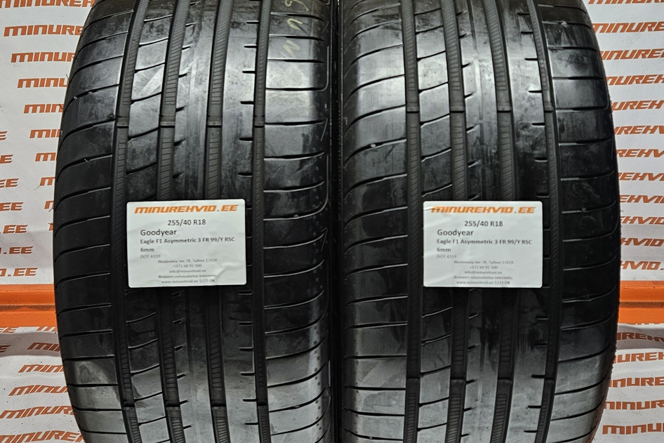 Подержанный летняя шина 255/40R18 GoodYear Eagle F1 Asymmetric 3 FR XL 99/Y RSC 4319
