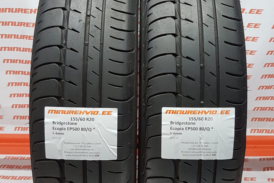 Used summer tire 155/60R20 Bridgestone Ecopia EP500 80/Q *
