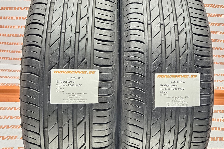 Kasutatud suverehv 215/55R17 Bridgestone Turanza T001 94/V
