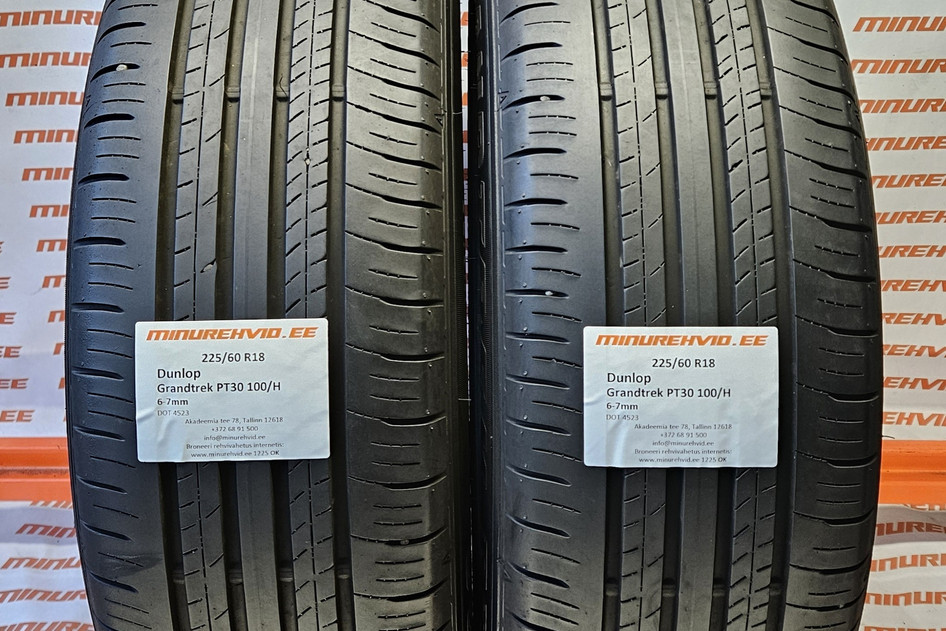 Used summer tire 225/60R18 Dunlop Grandtrek PT30 100/H 4523