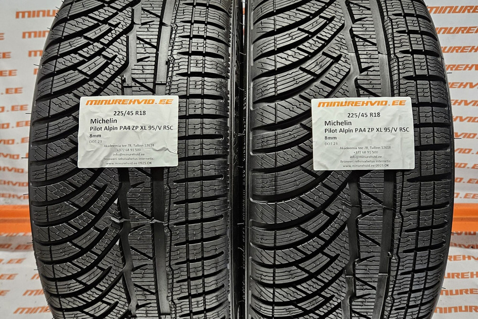Used studless winter tire 225/45R18 Michelin Pilot Alpin PA4 ZP XL 95/V RSC
