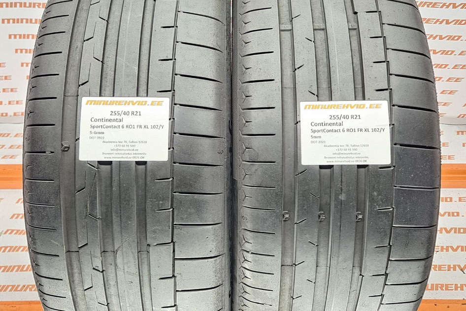 Kasutatud suverehv 255/40R21 Continental SportContact 6 RO1 FR XL 102/Y   1x2021  1x0922