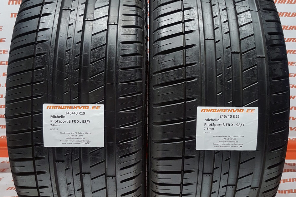 Kasutatud suverehv 245/40R19 Michelin Pilot Sport 3 FR XL 98/Y