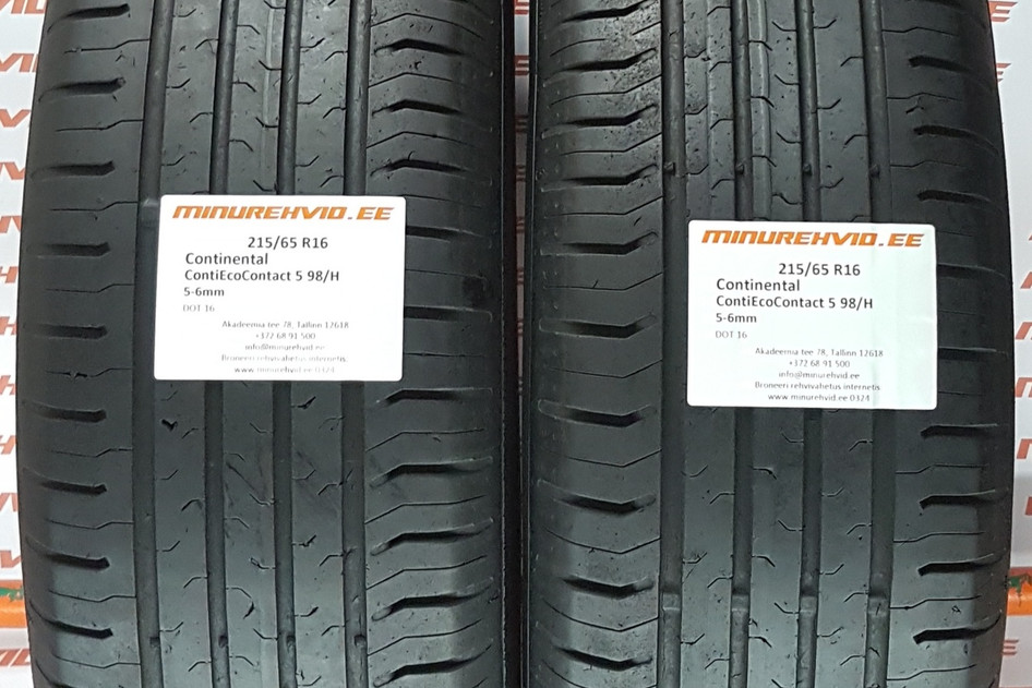Used summer tire 215/65R16 Continental ContiEcoContact 5 98/H