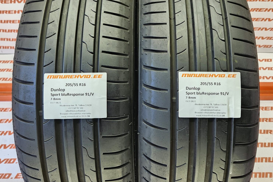 Kasutatud suverehv 205/55R16 Dunlop Sport bluResponse 91/V