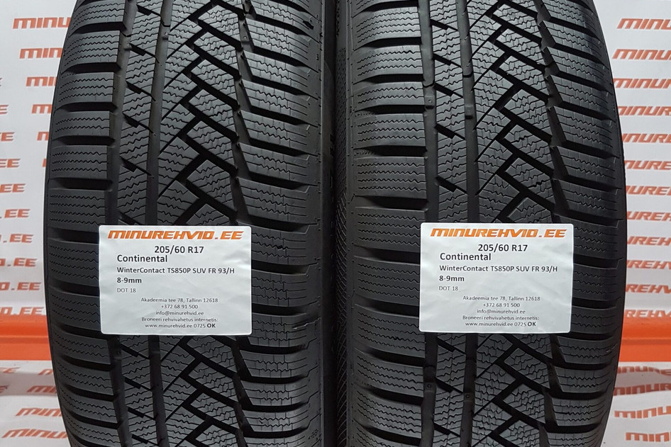 Used studless winter tire 205/60R17 Continental WinterContact TS850P SUV FR 93/H