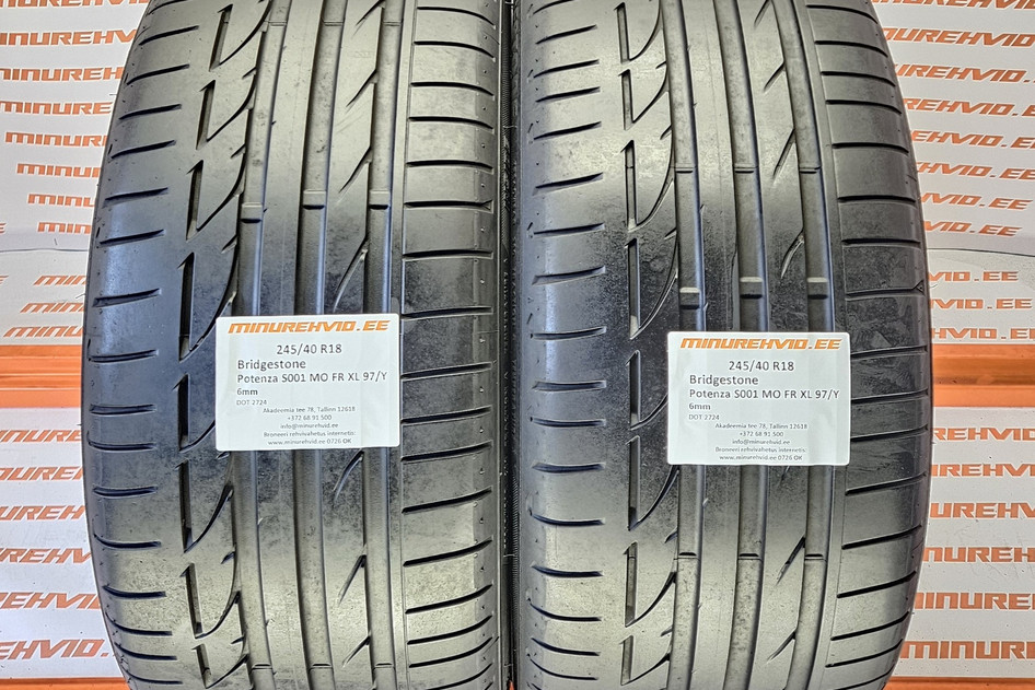 Used summer tire 245/40R18 Bridgestone Potenza S001 MO FR XL 97/Y