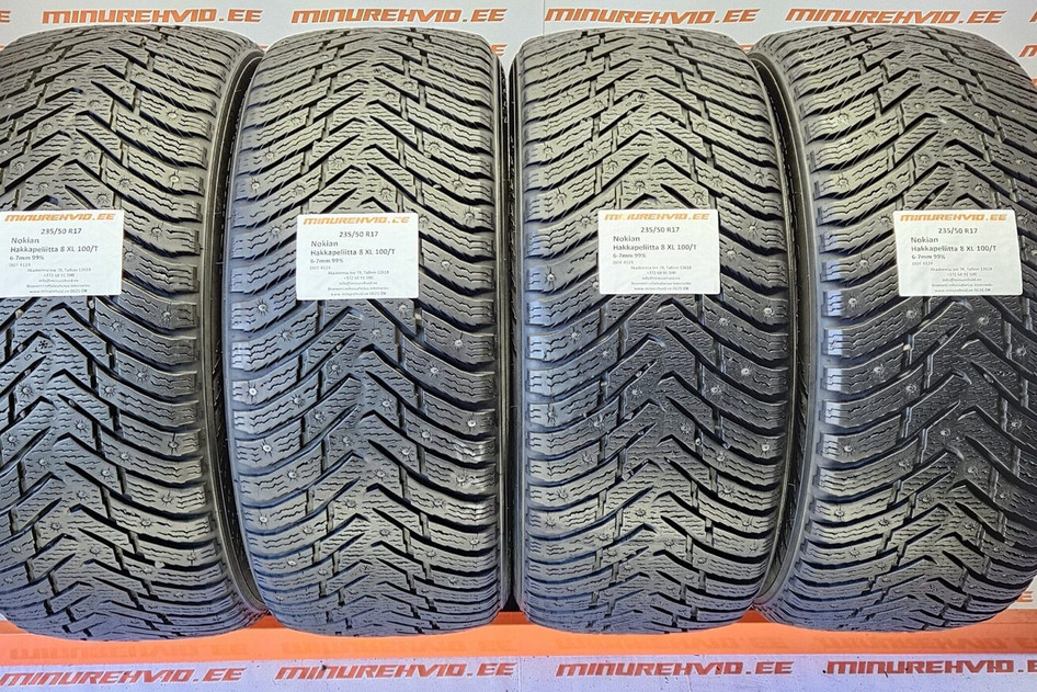 Used studded tire 235/50R17 Nokian Hakkapeliitta 8 XL 100/T