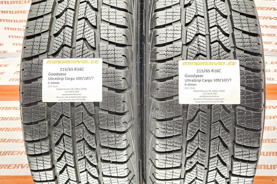 Подержанный нешипованная шина 215/65R16 GoodYear UltraGrip Cargo 109/107/T