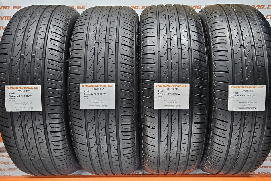 Kasutatud suverehv 205/55R17 Pirelli Cinturato P7 FR 91/W 0521