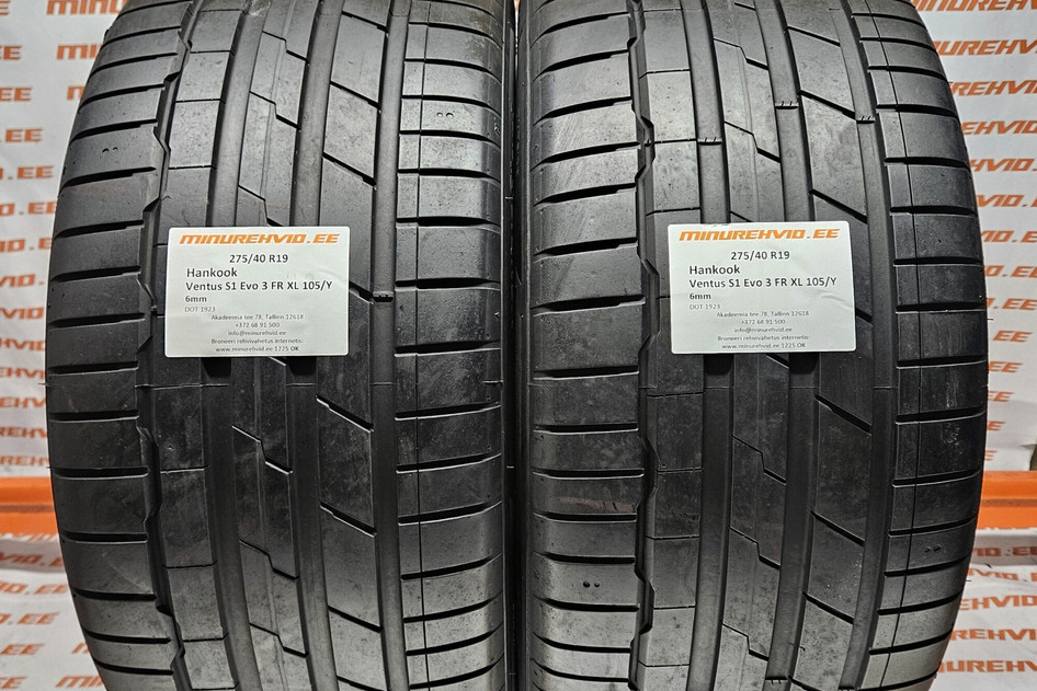 Lietots summer tire 275/40R19 Hankook Ventus S1 Evo 3 FR XL 105/Y