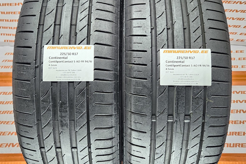 Used summer tire 225/50R17 Continental ContiSportContact 5 AO FR 94/W