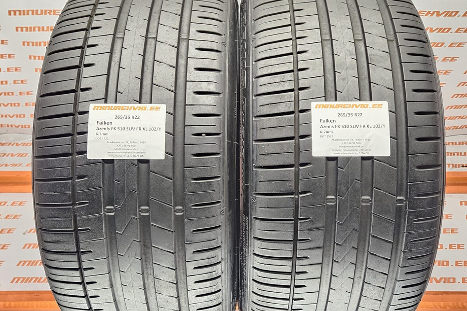 Used summer tire 265/35R22 Falken Azenis FK 510 SUV FR XL 102/Y