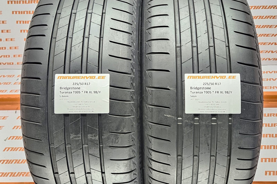 Lietots summer tire 225/50R17 Bridgestone Turanza T005 * FR XL 98/Y