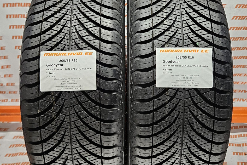 Lietots studless winter tire 205/55R16 GoodYear Vector 4Seasons GEN-2 XL 94/V like new