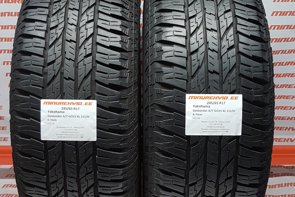 Used summer tire 245/65R17 Yokohama Geolandar A/T GO15 XL 111/H