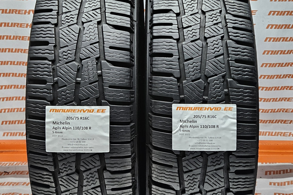 Used studless winter tire 205/75R16 Michelin Agilis Alpin 110/108 R 3022