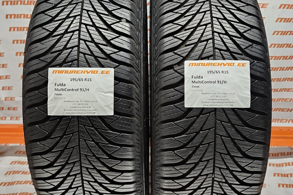 Used studless winter tire 195/65R15 Fulda MultiControl 91/H 0324 + 5123