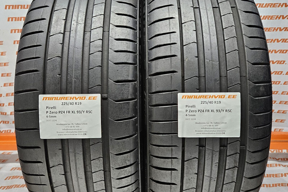 Kasutatud suverehv 225/40R19 Pirelli P Zero PZ4 FR XL 93/Y RSC