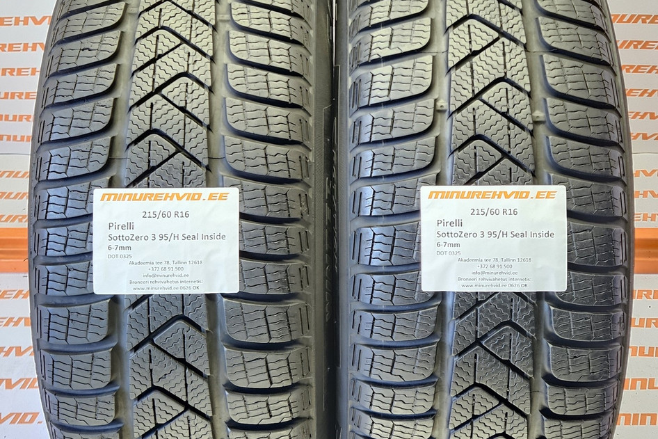 Kasutatud lamellrehv 215/60R16 Pirelli SottoZero 3 95/H Seal Inside