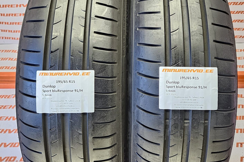 Kasutatud suverehv 195/65R15 Dunlop Sport bluResponse 91/H