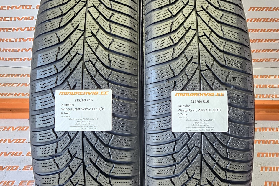 Kasutatud lamellrehv 215/60R16 Kumho WinterCraft WP52 XL 99/H