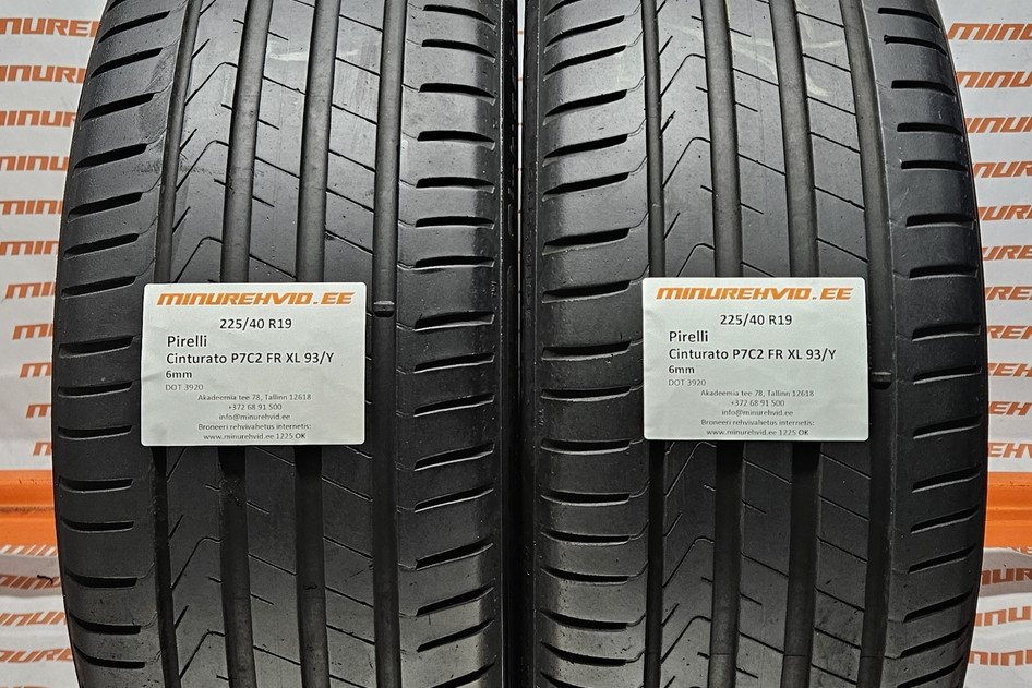 Used summer tire 225/40R19 Pirelli Cinturato P7C2 FR XL 93/Y