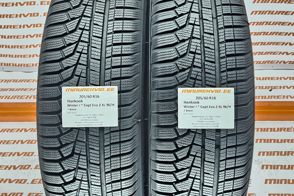 Used studless winter tire 205/60R16 Hankook Winter I*Cept Evo 2 XL 96/H 2121