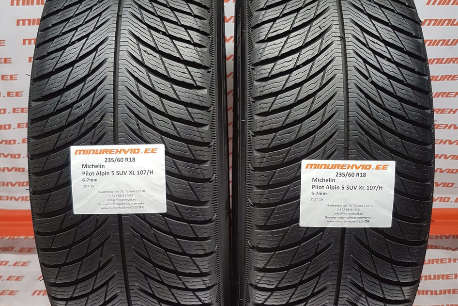 Used studless winter tire 235/60R18 Michelin Pilot Alpin 5 SUV XL 107/H