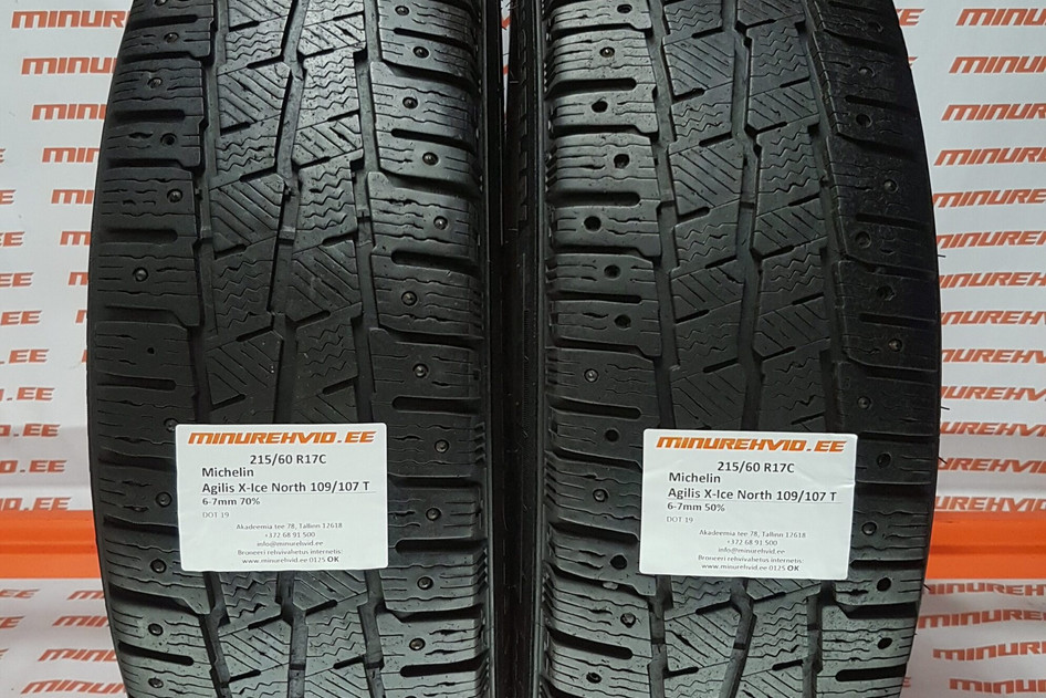 Used studded tire 215/60R17 Michelin Agilis X-Ice North 109/107 T