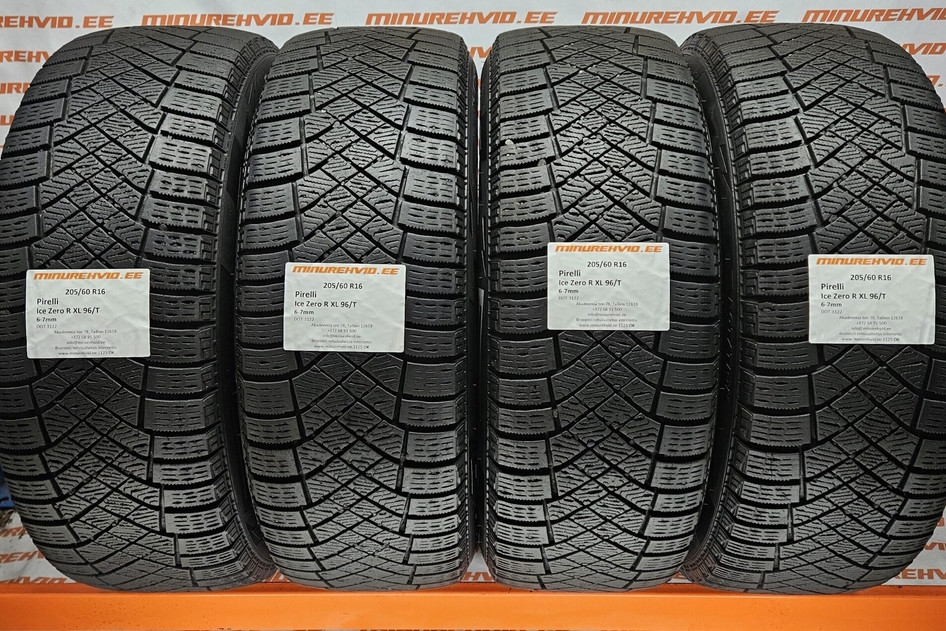 Used studless winter tire 205/60R16 Pirelli Ice Zero R XL 96/T