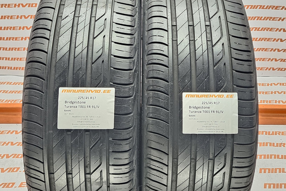 Kasutatud suverehv 225/45R17 Bridgestone Turanza T001 FR 91/V