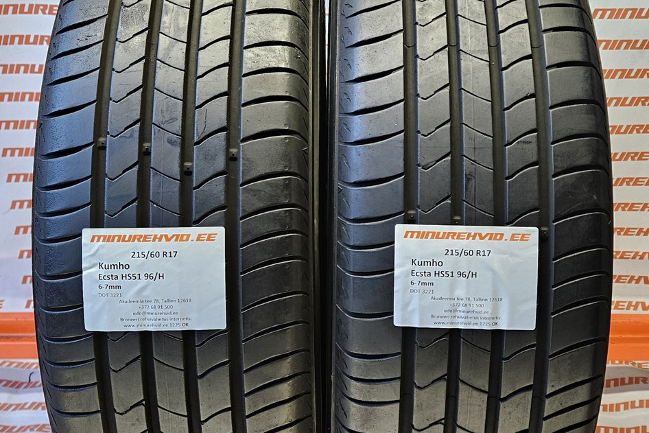 Used summer tire 215/60R17 Kumho Ecsta HS51 96/H